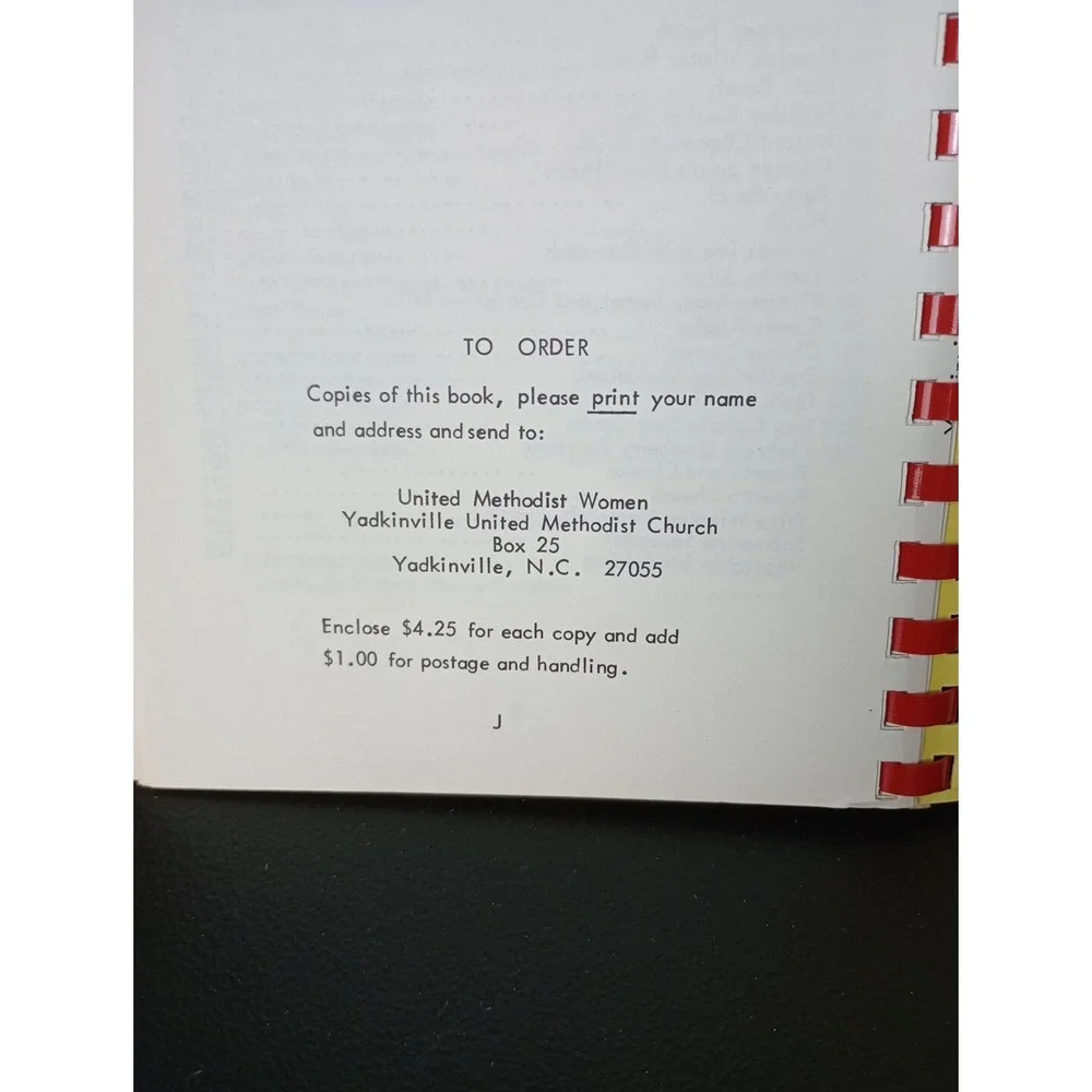 Yadkinville United‎ Methodist Church Cookbook 1981 United Methodist Women NC